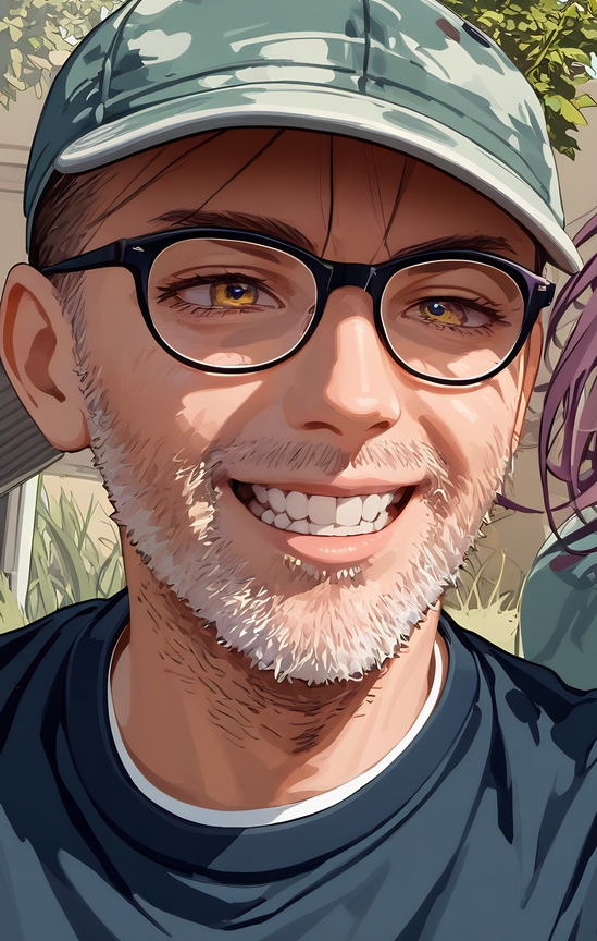 Portrait stylisé de l'auteur